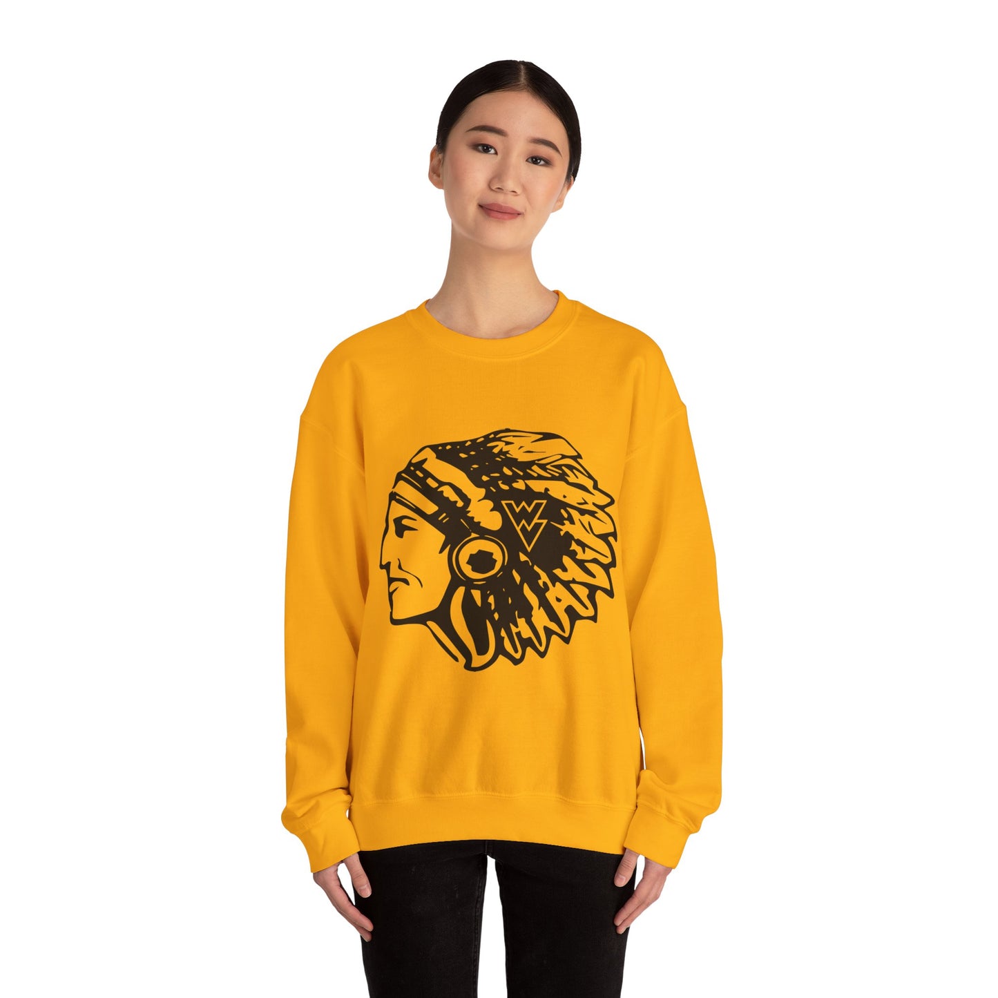 Wapsie Valley Warrior Head - Crewneck Sweatshirt