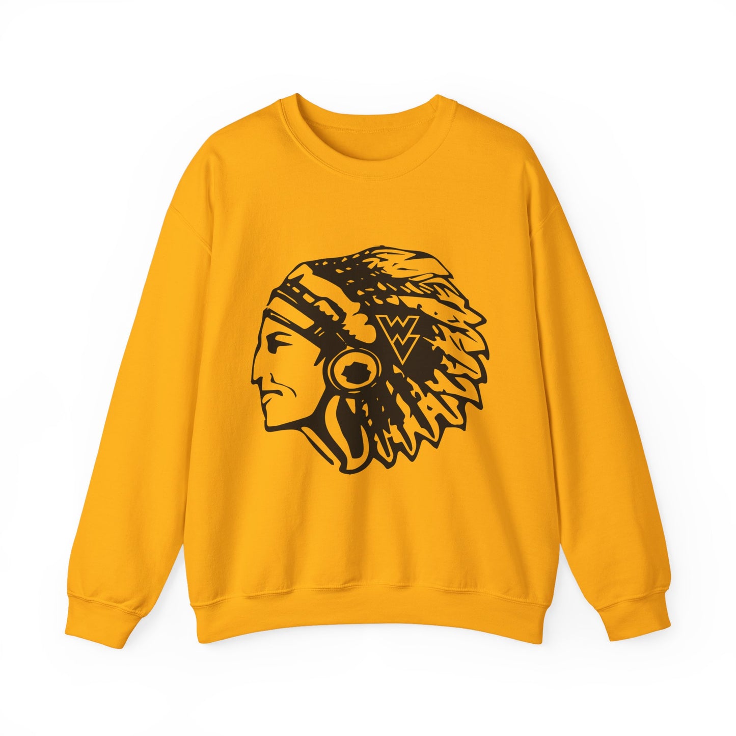 Wapsie Valley Warrior Head -  Crewneck Sweatshirt