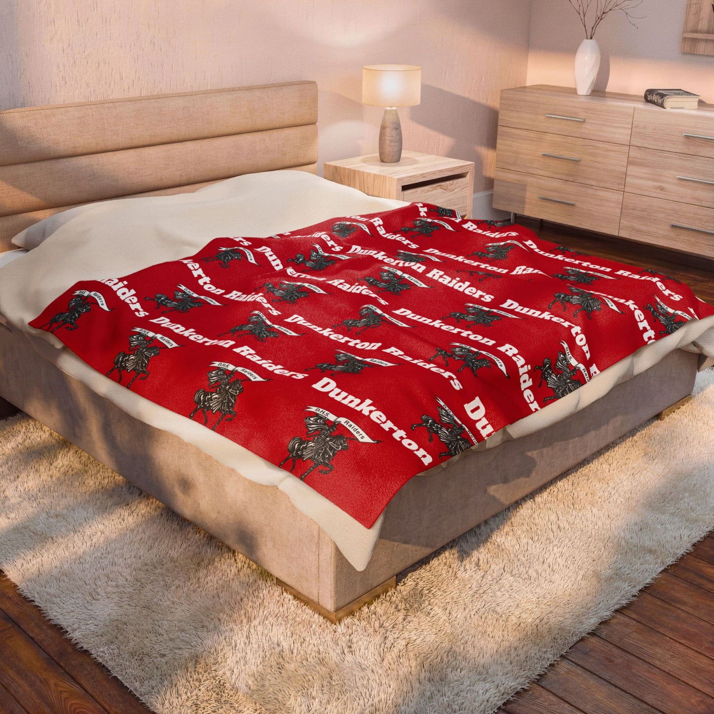 Dunkerton Raiders Vintage - Velveteen Plush Blanket